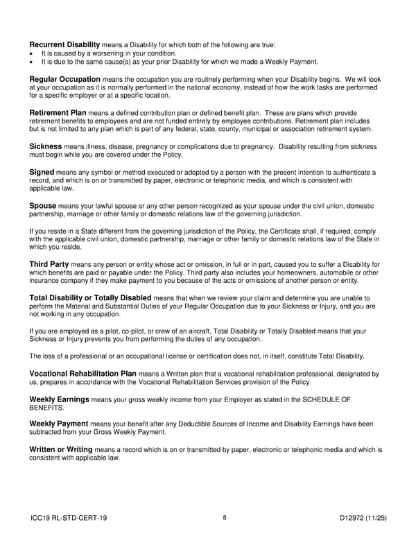 Short Term Disability Income Insurance Plan for Noblesville Schools - Page 9