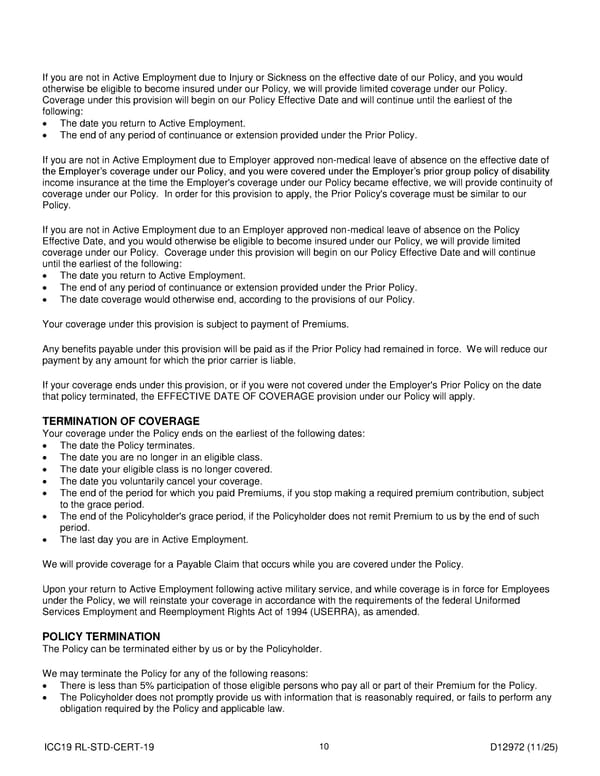 Short Term Disability Income Insurance Plan for Noblesville Schools - Page 11