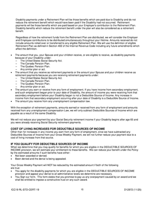 Short Term Disability Income Insurance Plan for Noblesville Schools - Page 16