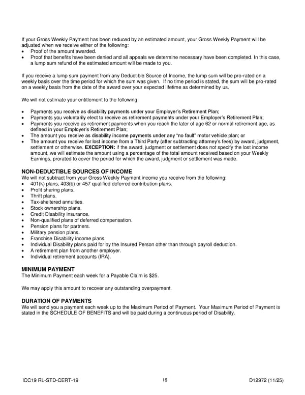 Short Term Disability Income Insurance Plan for Noblesville Schools - Page 17