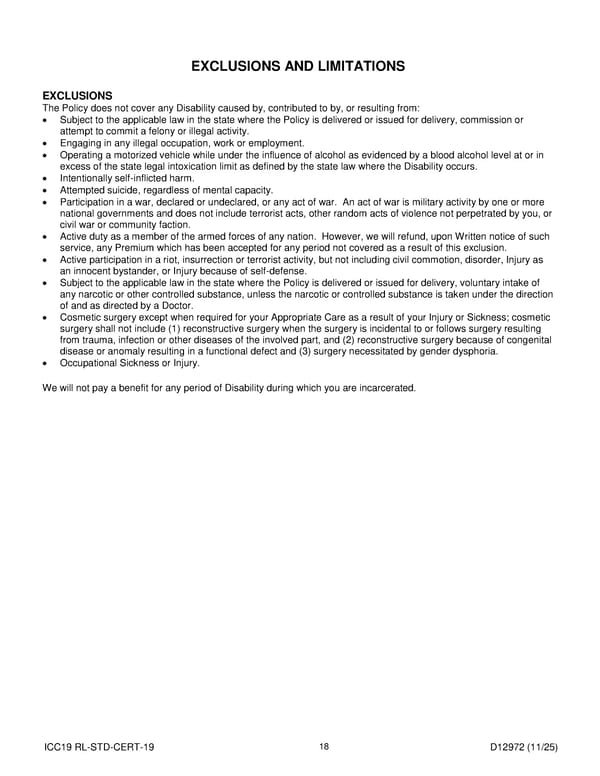 Short Term Disability Income Insurance Plan for Noblesville Schools - Page 19