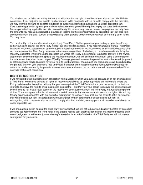 Short Term Disability Income Insurance Plan for Noblesville Schools - Page 22