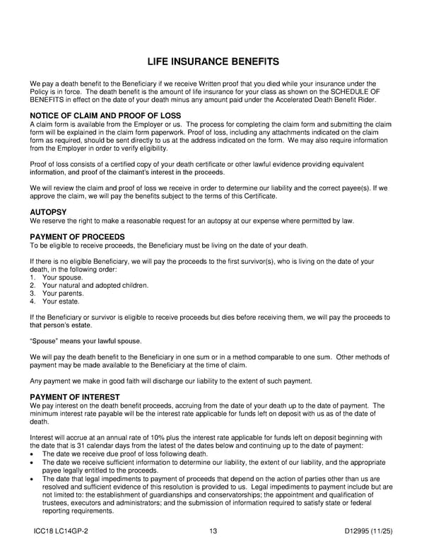 Noblesville Schools Group Term Life Insurance Plan - Page 14