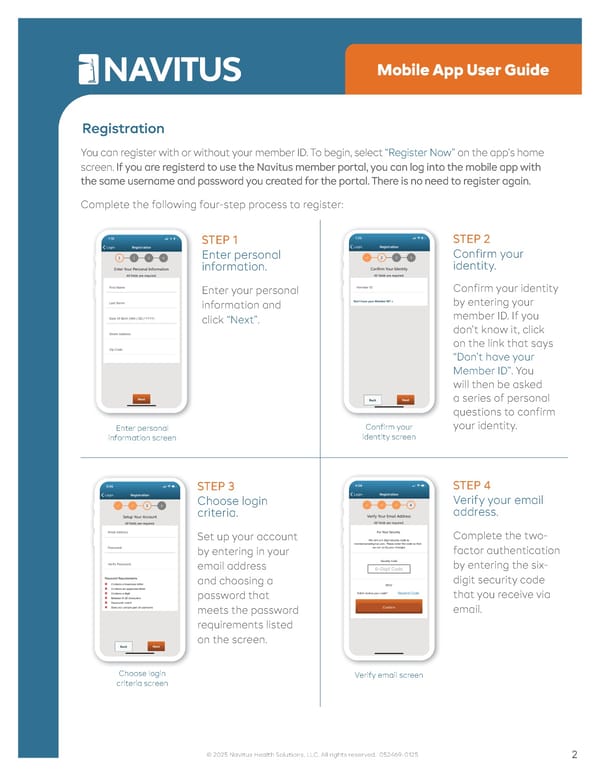 Navitus Mobile App User Guide - Page 2