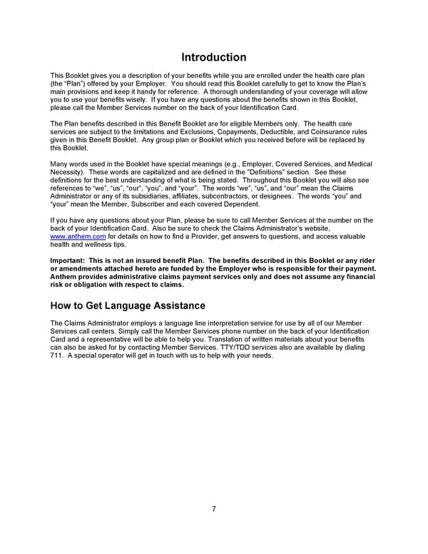 Benefit Booklet: Plan 1 - Page 8