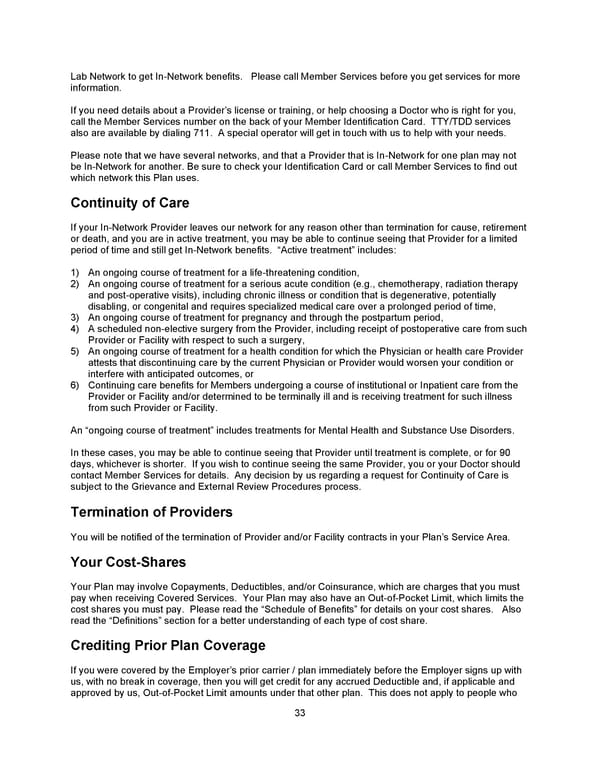 Benefit Booklet: Plan 1 - Page 34