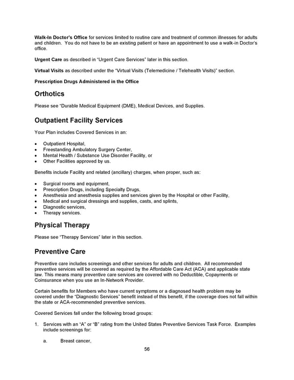 Benefit Booklet: Plan 1 - Page 57