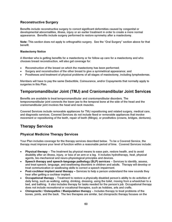 Benefit Booklet: Plan 1 - Page 61