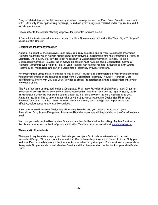 Benefit Booklet: Plan 1 - Page 65