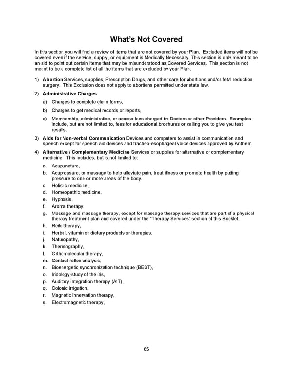 Benefit Booklet: Plan 1 - Page 66