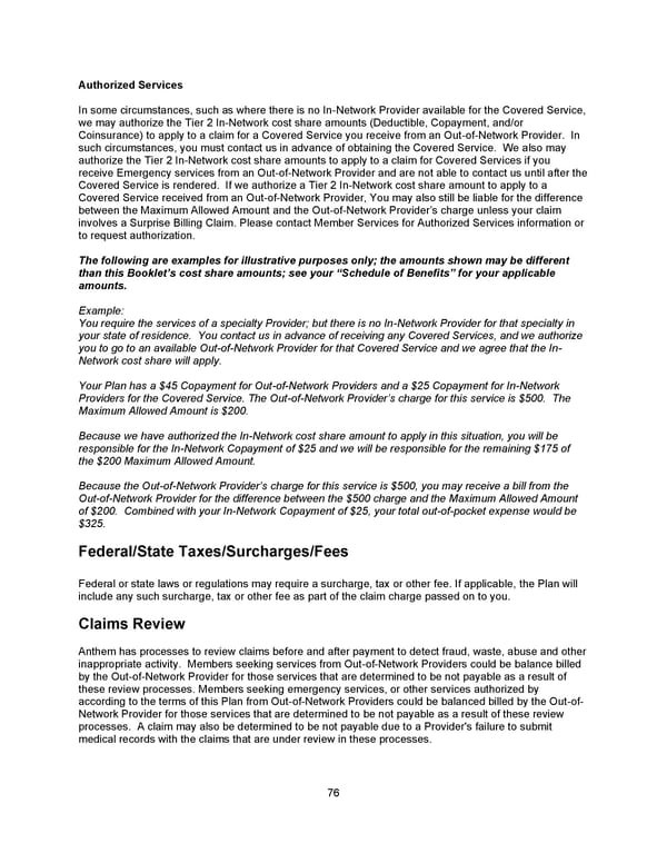 Benefit Booklet: Plan 1 - Page 77