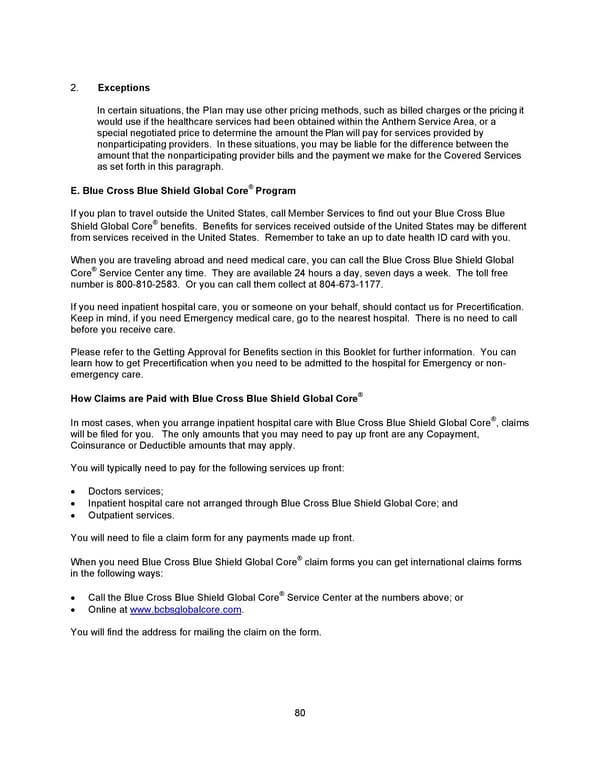 Benefit Booklet: Plan 1 - Page 81