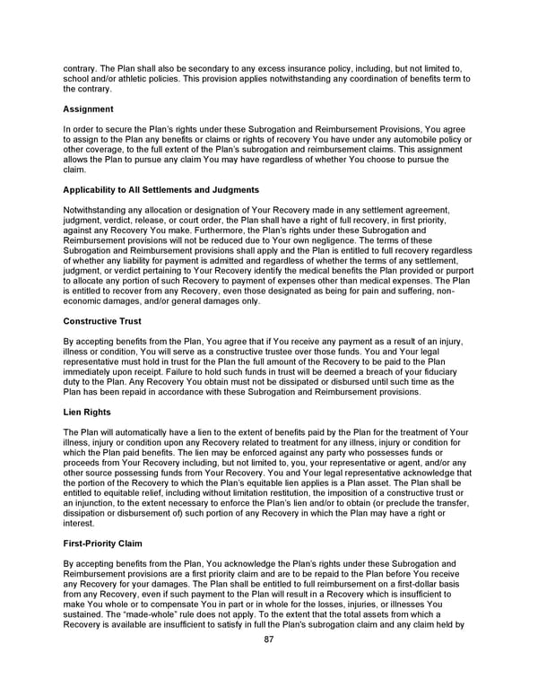 Benefit Booklet: Plan 1 - Page 88