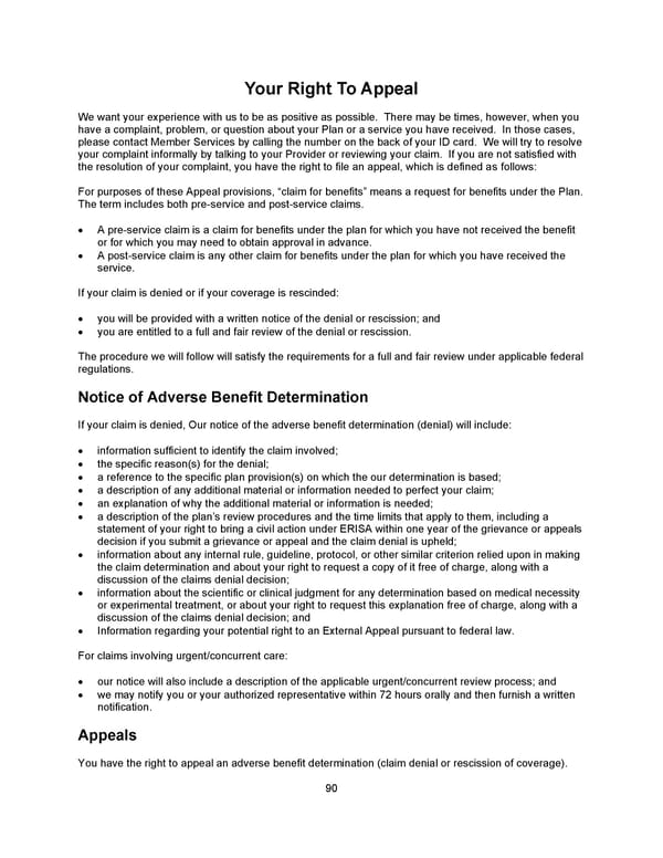 Benefit Booklet: Plan 1 - Page 91