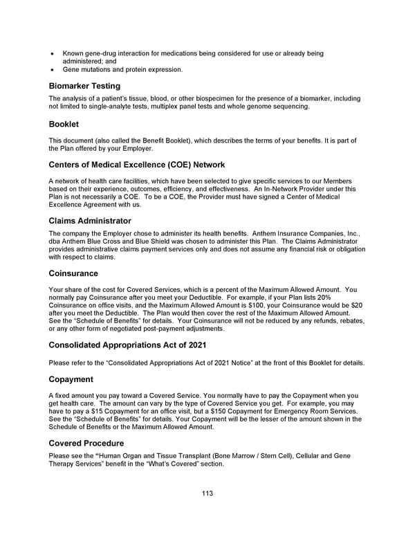 Benefit Booklet: Plan 1 - Page 114