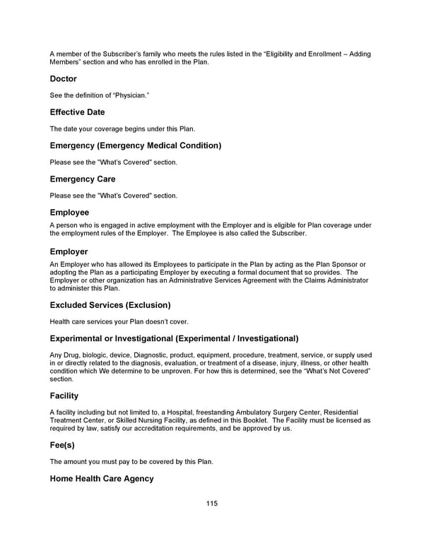 Benefit Booklet: Plan 1 - Page 116