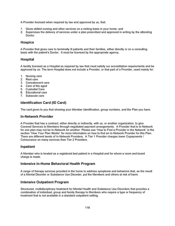 Benefit Booklet: Plan 1 - Page 117
