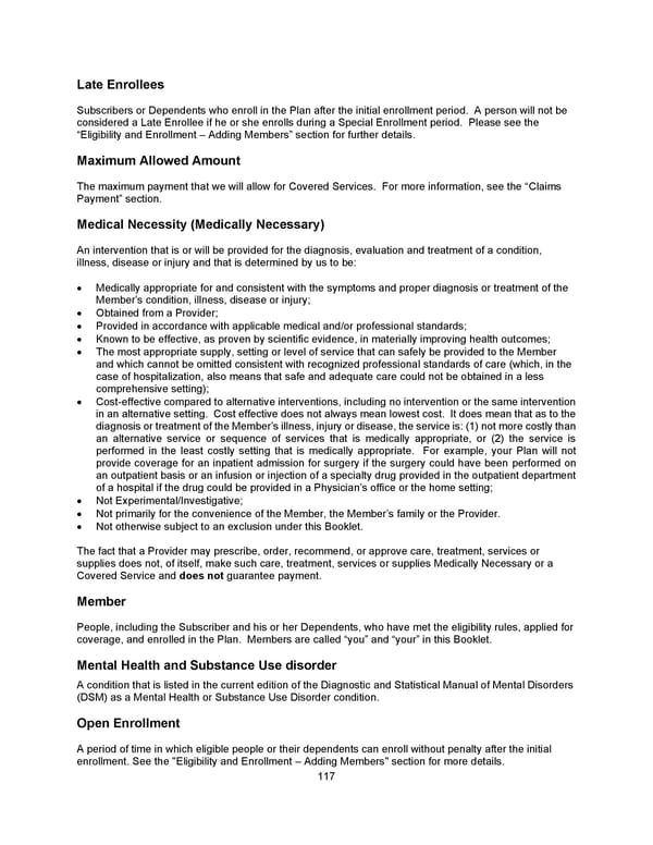 Benefit Booklet: Plan 1 - Page 118
