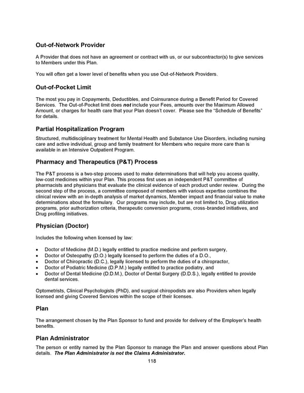 Benefit Booklet: Plan 1 - Page 119