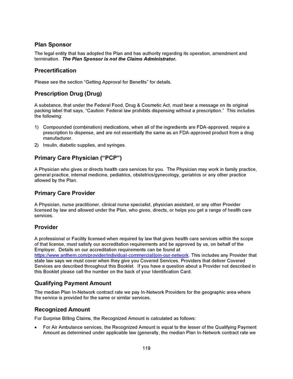 Benefit Booklet: Plan 1 - Page 120