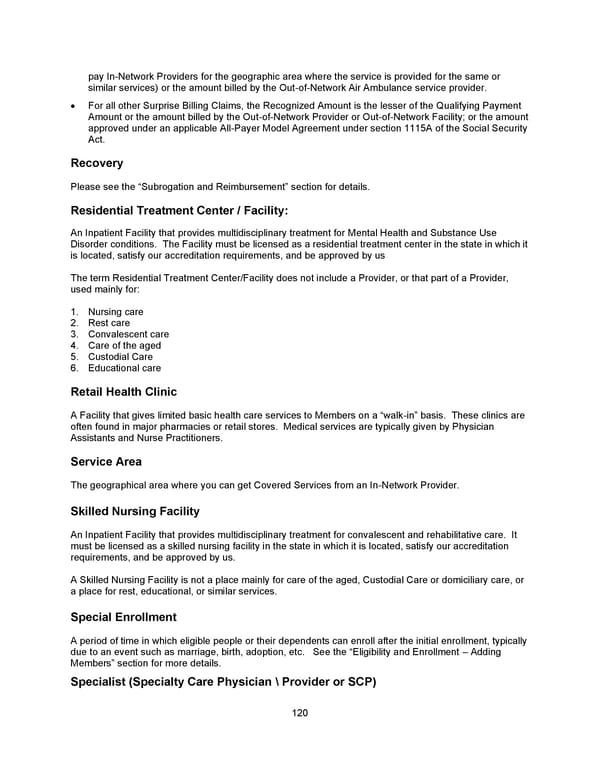 Benefit Booklet: Plan 1 - Page 121