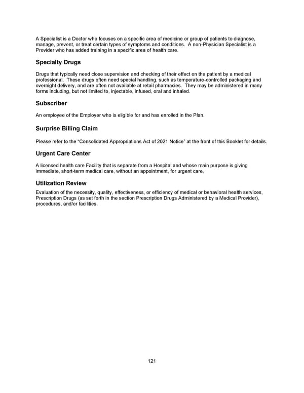 Benefit Booklet: Plan 1 - Page 122