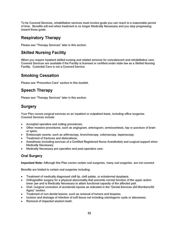 Benefit Booklet: Plan 2 - Page 63