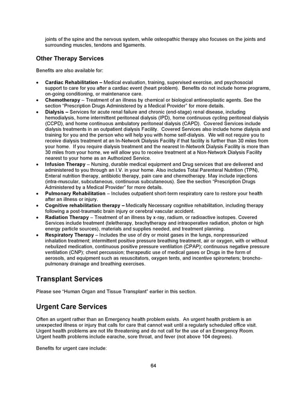 Benefit Booklet: Plan 2 - Page 65