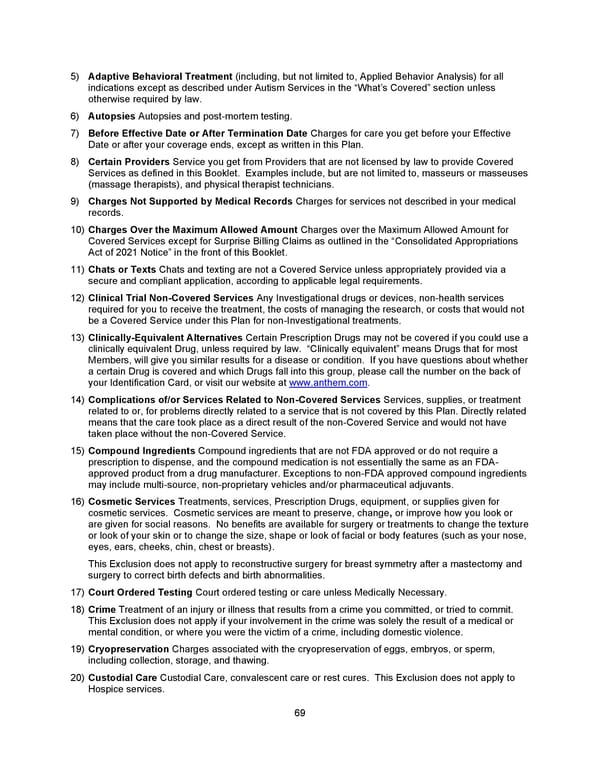 Benefit Booklet: Plan 2 - Page 70