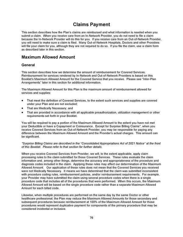 Benefit Booklet: Plan 2 - Page 77