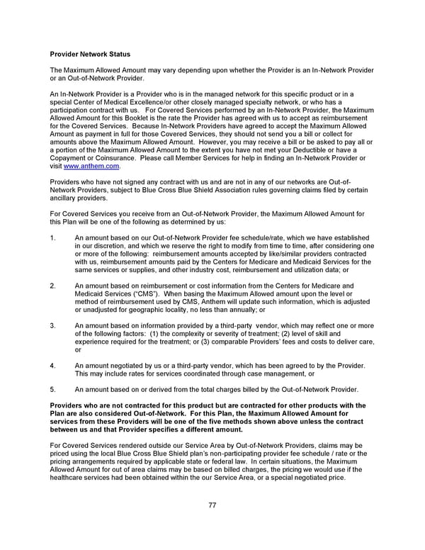 Benefit Booklet: Plan 2 - Page 78