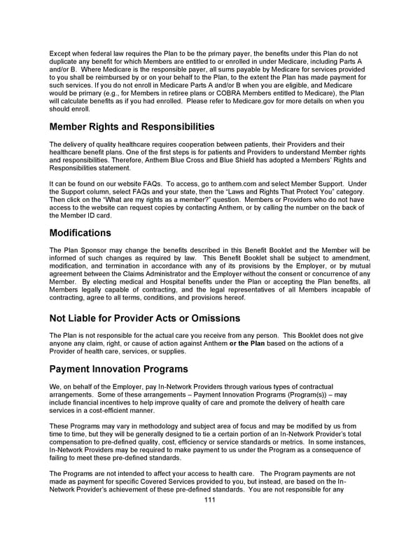 Benefit Booklet: Plan 2 - Page 112