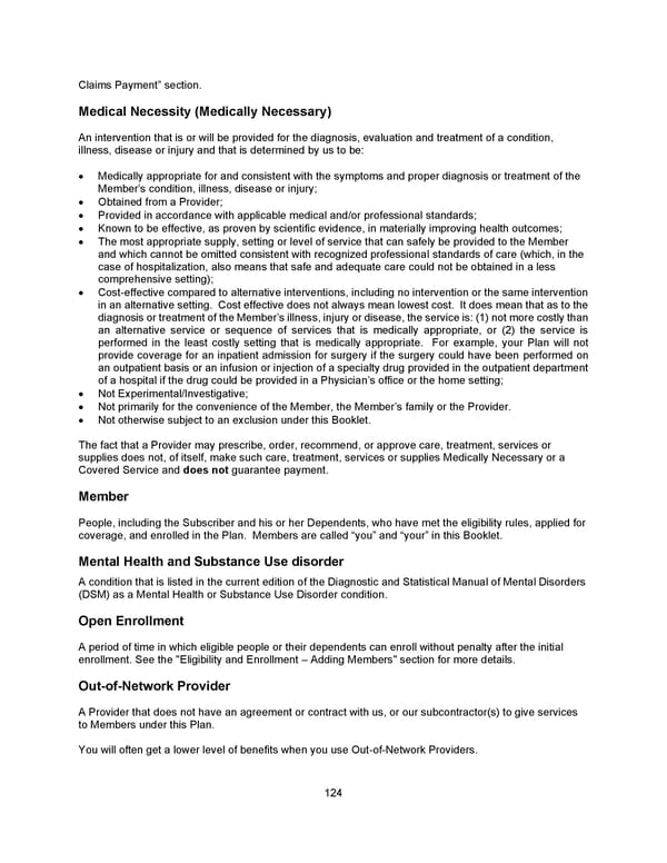 Benefit Booklet: Plan 2 - Page 125