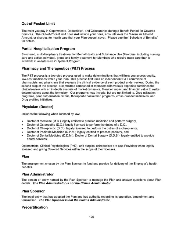 Benefit Booklet: Plan 2 - Page 126