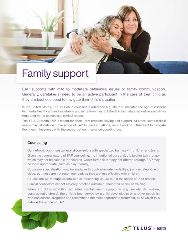 Family Support and Counseling Services - Page 1