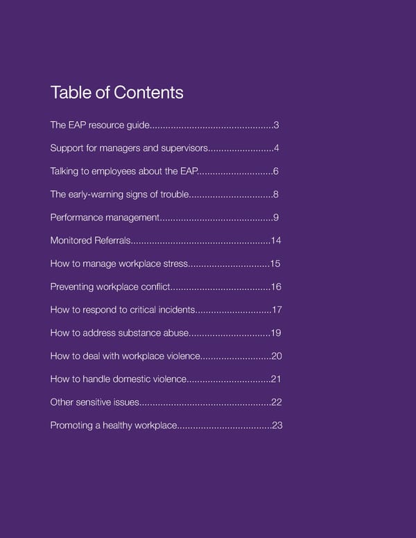 The Employee Assistance Program (EAP) Resource Guide - Page 2