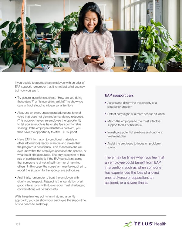 The Employee Assistance Program (EAP) Resource Guide - Page 7