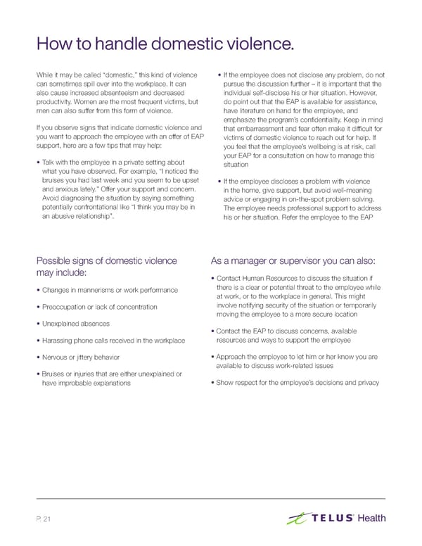 The Employee Assistance Program (EAP) Resource Guide - Page 21