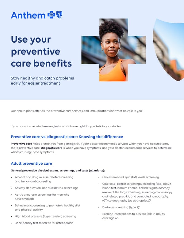 Understanding Preventive Care Benefits - Page 1