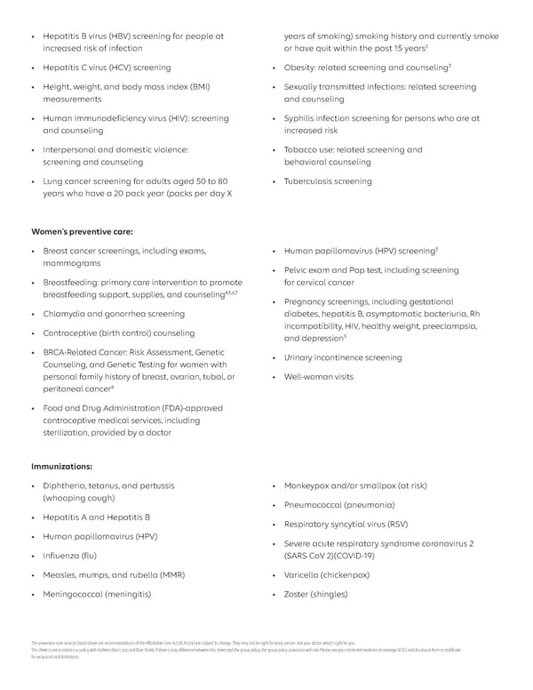 Understanding Preventive Care Benefits - Page 2