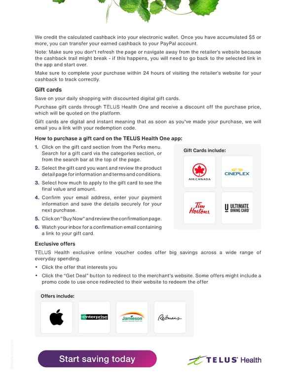 Telus Health - Perks User Guide - Page 2