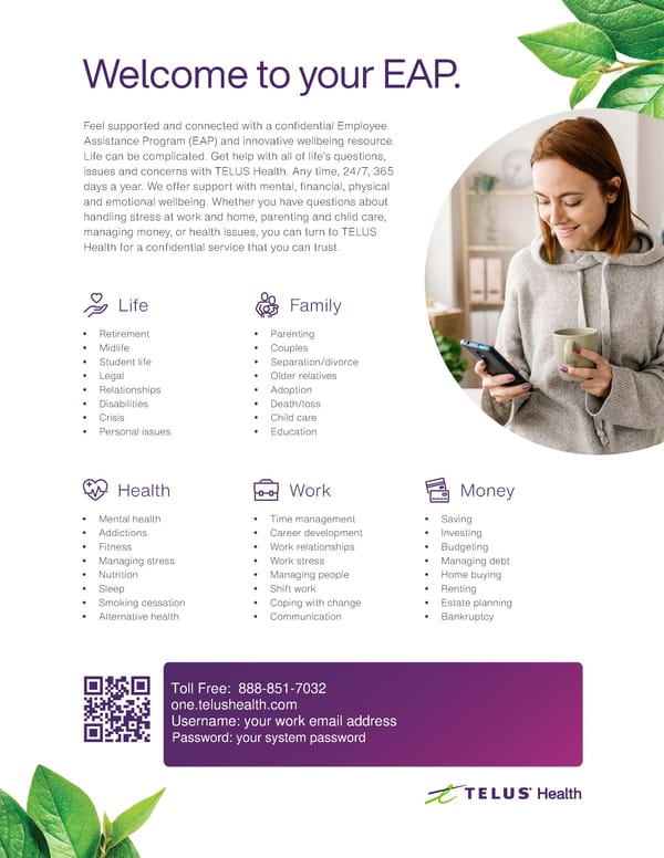 Telus Health - Employee Assistance Program Overview - Page 1