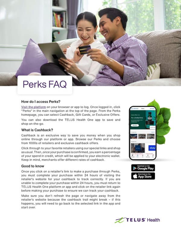 Telus Health - Perks FAQ - Page 1