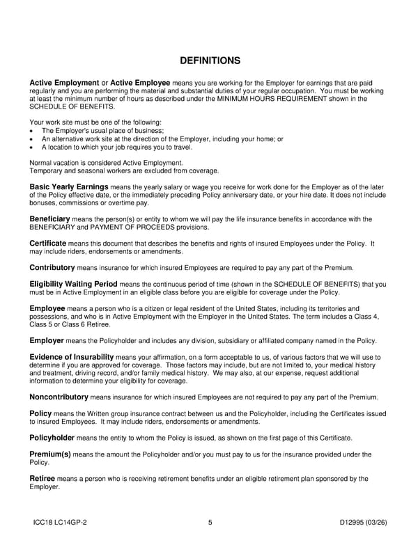 Noblesville Schools Group Term Life Insurance Plan - Page 6