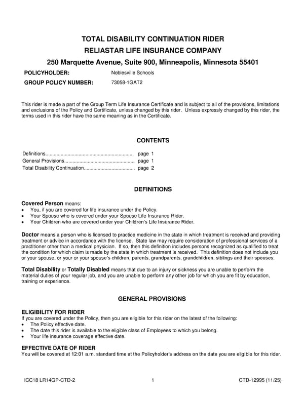 Noblesville Schools Group Term Life Insurance Plan - Page 46
