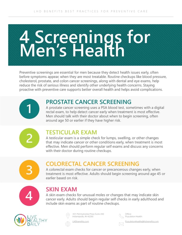 4 Key Screenings for Men's Health - Page 1