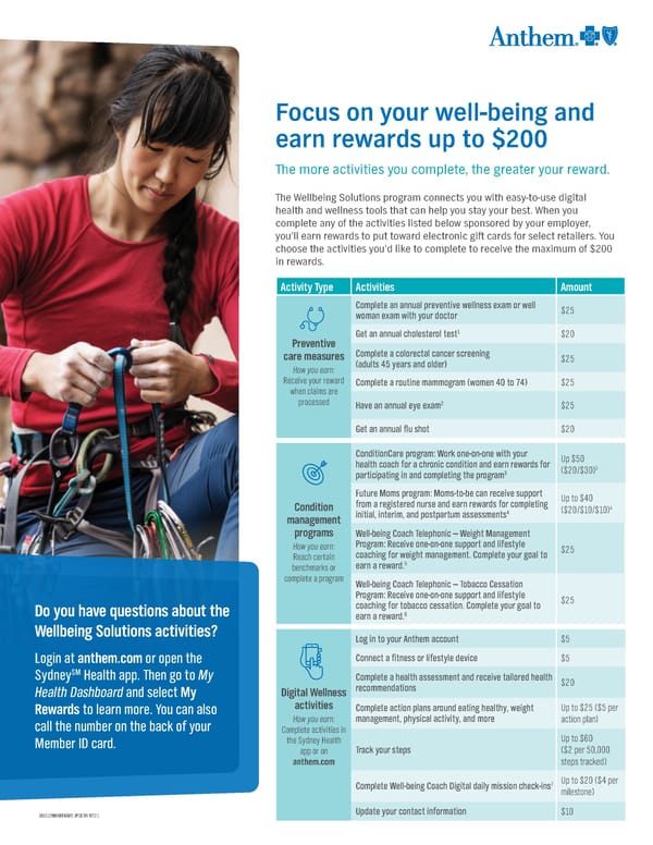 Anthem $200 Wellness Incentives - Page 1