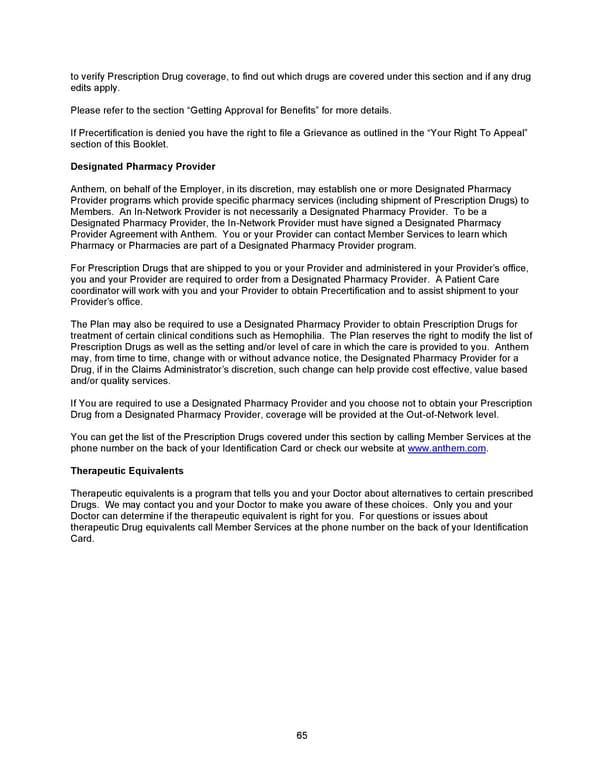 2026 Anthem Certificate Plan A - Page 66