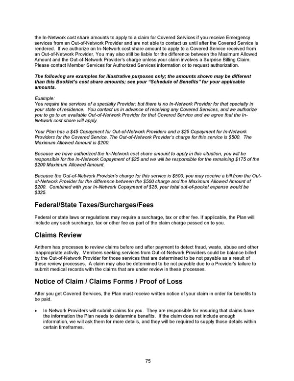 2026 Anthem Certificate Plan C - Page 76