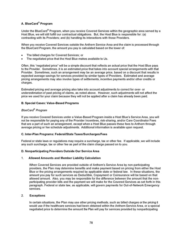 2026 Anthem Certificate Plan D - Page 79
